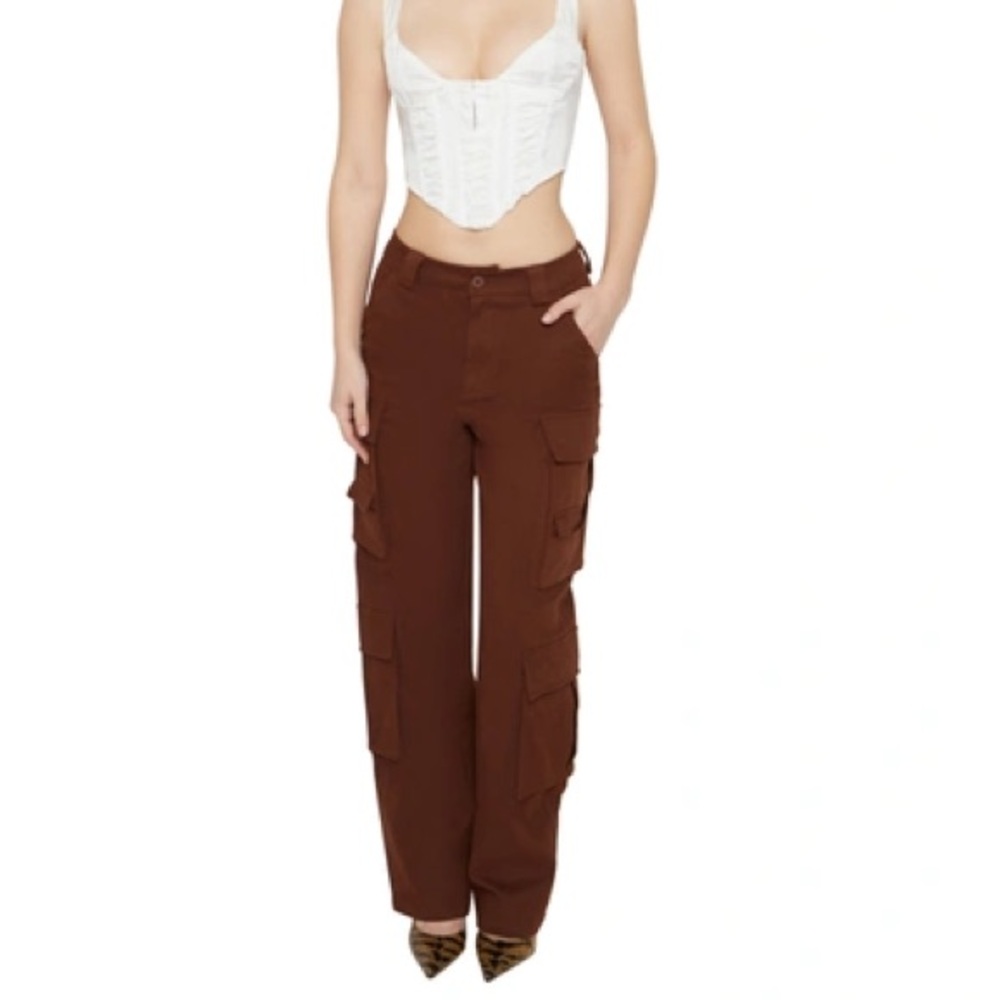 Danielle Guizio Brown Cargo Pants